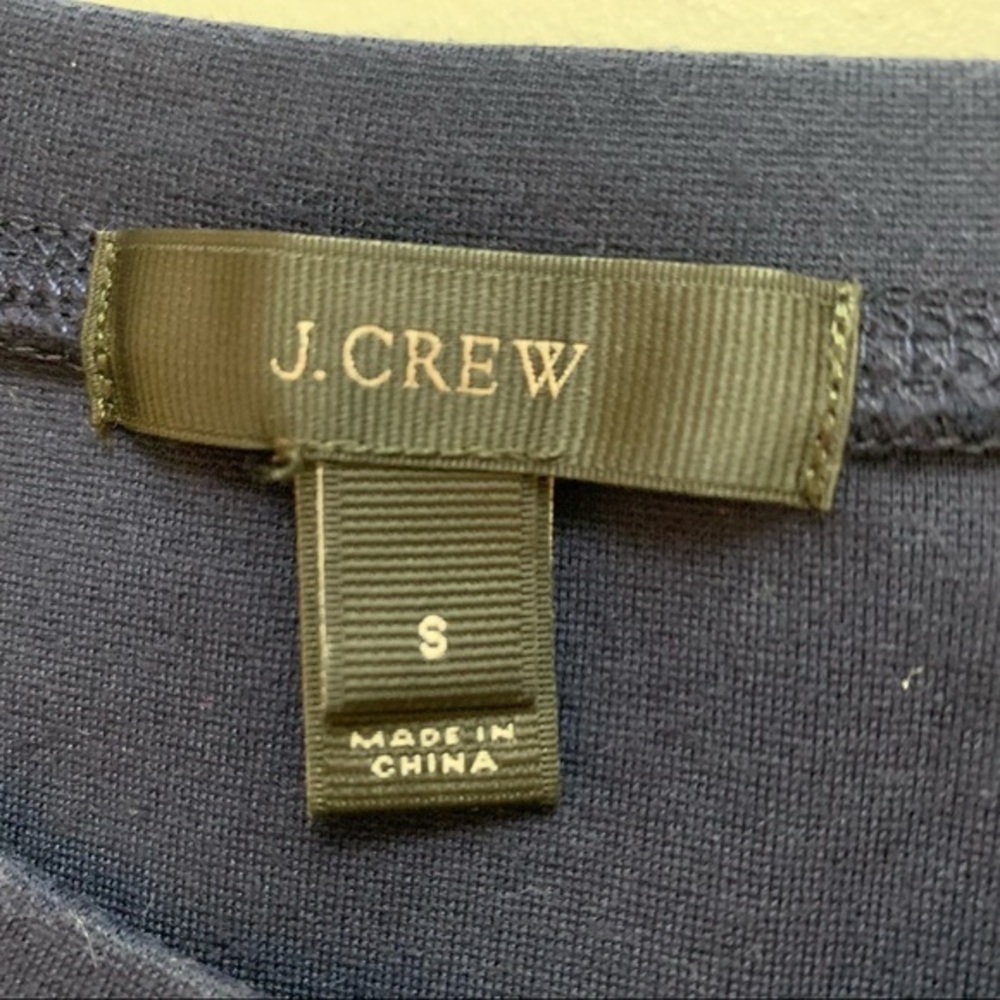 J.Crew blue embellished neckline top - Picture 8 of 10